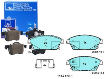 Комплект гальмівних колодок гальмівних ate 13301234 22799077 фото №1