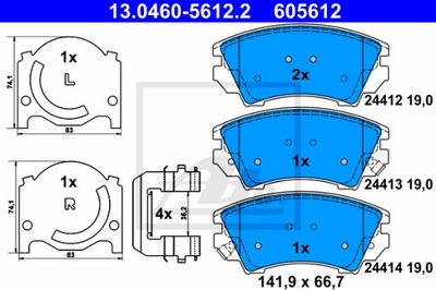 КОЛОДКИ ТОРМОЗНЫЕ - КОМПЛЕКТ 13.0460-5612.2