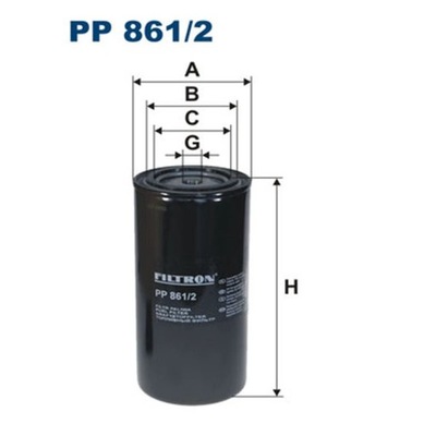 FILTRO COMBUSTIBLES FILTRON PP 861/2  