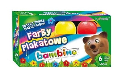 FARBY BAMBINO PLAKATOWE 6 KOLORÓW 1598