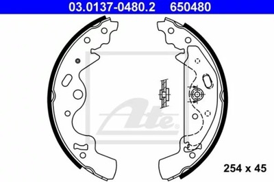 ATE 03.0137-0480 JUEGO ZAPATAS DE FRENADO  