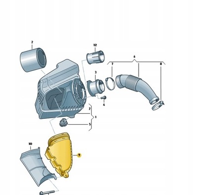 Оригинал направляющая воздухозаборник труба audi a6 a7 c7 aso фото №1