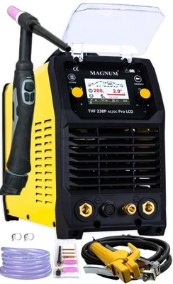 SPAWARKA INWERTEROWA MAGNUM TIG HF THF 238P AC DC PRO LCD PULS+УПРАВЛІННЯ