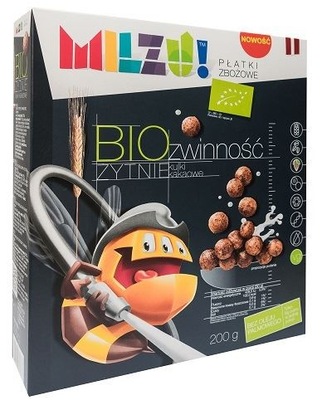 KULKI ŻYTNIO - OWSIANE KAKAOWE "ZWINNOŚĆ" BIO 200 g - MILZU (MILZ