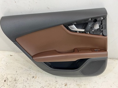 FORRO DE PUERTA IZQUIERDO PARTE TRASERA AUDI A7 C7 4G CUERO MARRÓN , EUROPA  