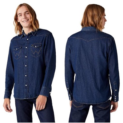 WRANGLER 27MW MĘSKA KOSZULA JEANSOWA JEANS 2XL