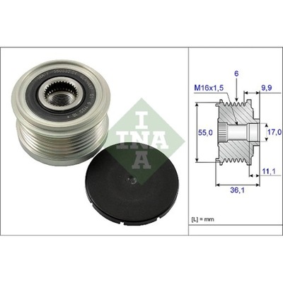 ALTERNADOR - EMBRAGUE JEDNOKIERUNKOWE INA 535 0103 10  