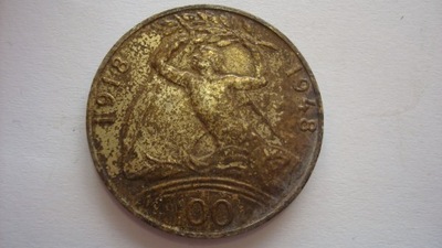 Moneta 100 koron Czechosłowacja 1948 stan 3+