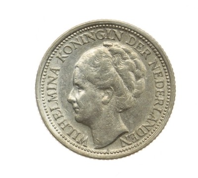 [M8738] Holandia 10 centów srebro 1938