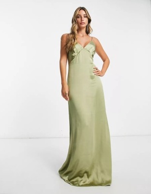 PRETTY LAVISH SUKIENKA WIECZORAOWA KHAKI 34 1VAO