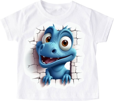 Koszulka dziecięca z dinozaurem roz 98