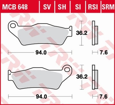 TRW LUCAS ZF PADS BRAKE KH181 ECO ORGANIC APRILIA RX 125 00-13, BMW G  