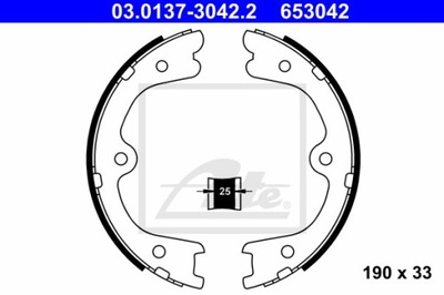 ZAPATAS DE TAMBOR DE FRENADO JUEGO ATE 03.0137-3042.2  