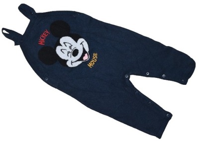 DISNEY MYSZKA MICKEY SPODNIE OGRODNICZKI 6-9M 74