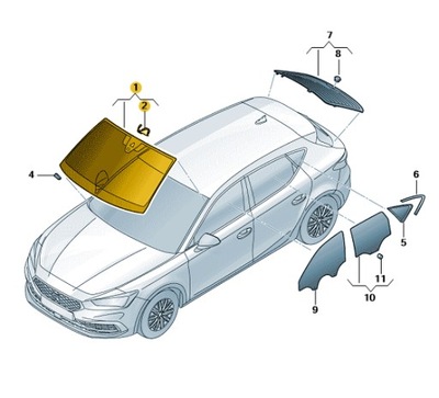 VENTANAS PARTE DELANTERA SEAT LEON ORIGINAL 5FA845011AG ORIGINAL  