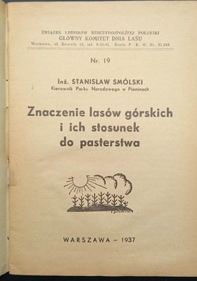 Znaczenie lasów górskich i ich stosunek do pasterstwa