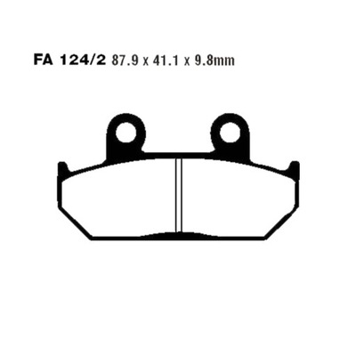 КОЛОДКИ ТОРМОЗНЫЕ FA124/2HH HONDA XRV 650 1988-90