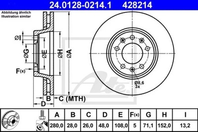 24.0128-0214.1 DISCO HAM.PRZOD CITROEN JUMPY 07-  