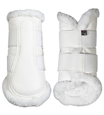 HKM Ochraniacze z futrem COMFORT white (R: L)