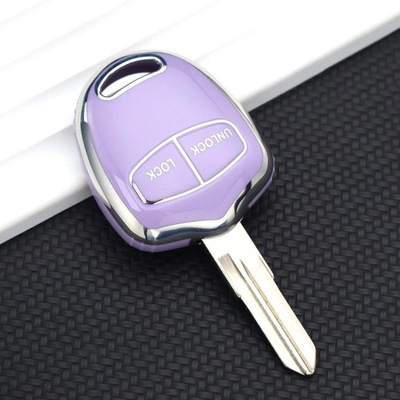 2 BUTTON PURPLE (SL) TPU SHELL FOB FOR MITSUBISHI LANCER EX EVOLUTION GRAND  