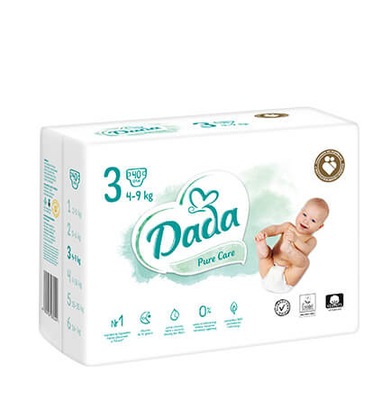 Dada Pure Care Pieluchy 3 MIDI 40 szt. 4-9 kg