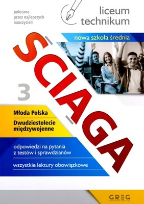 ŚCIĄGA. SZKOŁA ŚREDNIA. MŁODA POLSKA-DWUDZIESTOLECIE MIĘDZYWOJENNE. KSIĄŻKA