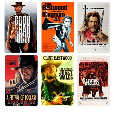 6 magnesów Clint Eastwood plakaty filmowe