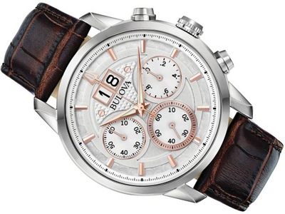 ELEGANCKI ZEGAREK BULOVA 96B309 SUTTON CHRONO BOX