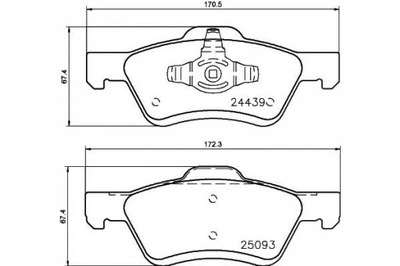 ZAPATAS DE FRENADO FORD PARTE DELANTERA MAVERIC 01- PARTE TRASERA DISCOS  