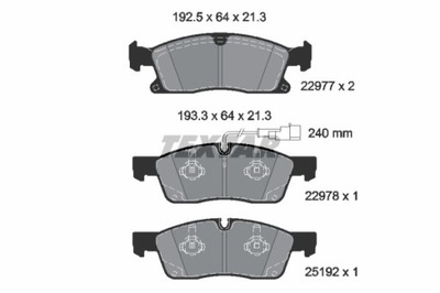 ZAPATAS DE FRENADO MASERATI PARTE DELANTERA LEVANTE SUV 3,0 16- 2297701  