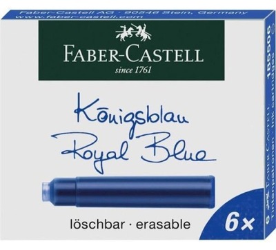 Naboje do pióra wiecznego FABER-CASTELL niebieskie