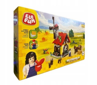 Duzy zestaw Klocki Elefun WESOŁA FARMA 848 el