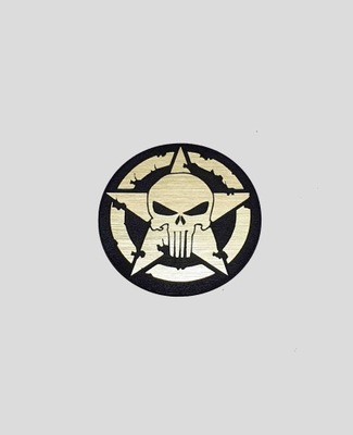 PUNISHER US ARMY naklejka emblemat 60 mm *złota