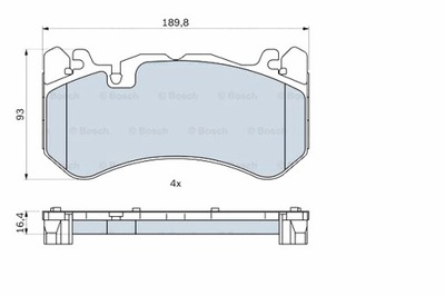BOSCH КОЛОДКИ ТОРМОЗНЫЕ ПЕРЕД MERCEDES AMG GT X290 E T-MODEL S213 E