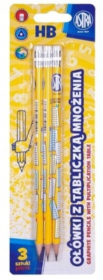Ołówek ołówki z tabliczką mnożenia ZESTAW 3 szt.