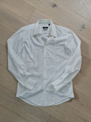 Hugo Boss Slim Fit 39 15 1/2 biała koszula