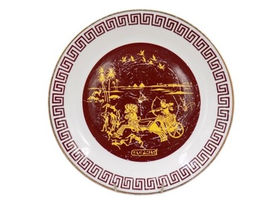 talerz dekoracyjny porcelana WŁOCŁAWEK 26,5 cm PRL