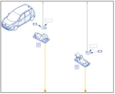 RENAULT OE 8200013577 ПЛАФОН ОСВЕЩЕНИЯ НОМЕРА