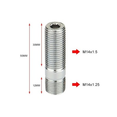 1 Piece Extended Wheel Studs Conversion Tall Lug Bolts Screw Adapter~17625