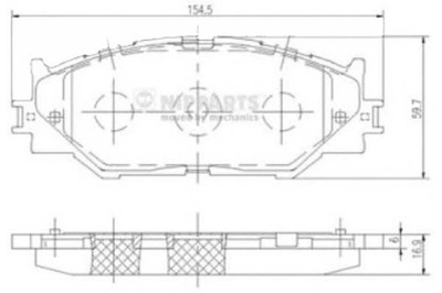 232570 NIPPARTS ZAPATAS DE FRENADO LEXUS IS 220 D (ALE20) PIEZAS NIPPARTS  