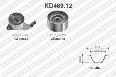 SNR KD469.12 SNR SKIRSTYMO SISTEMA KPL. Z DIRŽELIU NTN INSIDE 