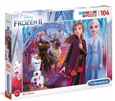 Puzzle KRAINA LODU FROZEN Clementoni 104 Elementy dla Dzieci 6+