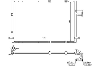 Nissens конденсатор кондиціонера kia carens ii 2.0 c фото №1