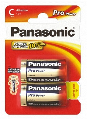 Baterie Alkaliczne C Panasonic Pro Power 2 Szt.