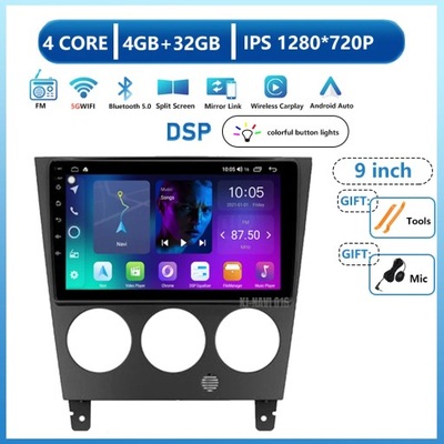 NAVEGACIÓN GPS ANDROID 13 CARPLAY PARA SUBARU IMPREZA GD GG 2002-2007  