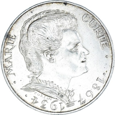 Moneta, Francja, Marie Curie, 100 Francs, 1984, AU