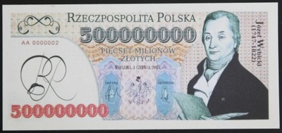 PRL 2007 500 MILIONÓW ZŁOTYCH KOPIA, J.WYBICKI