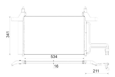 MAHLE KONDENSATORIUS KONDICIONAVIMO FIAT STILO 1.2-2.4 10.01-08.08 