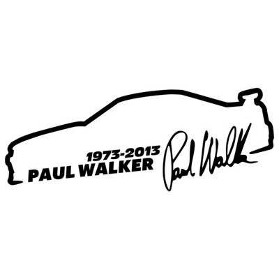 AUTO PEGATINAS WINYLU 13*5CM PAUL WALKER SZYBK  