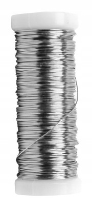 Drucik dekoracyjny lakierowany srebrny 30m szpulka